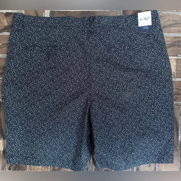 The Original Penguin Men's Flat Front Navy White Patterned Shorts 8” inseam 38 - Picture 7 of 7